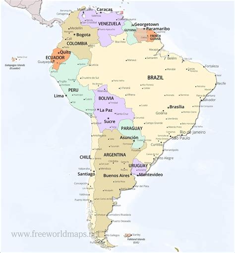 south american cities list.